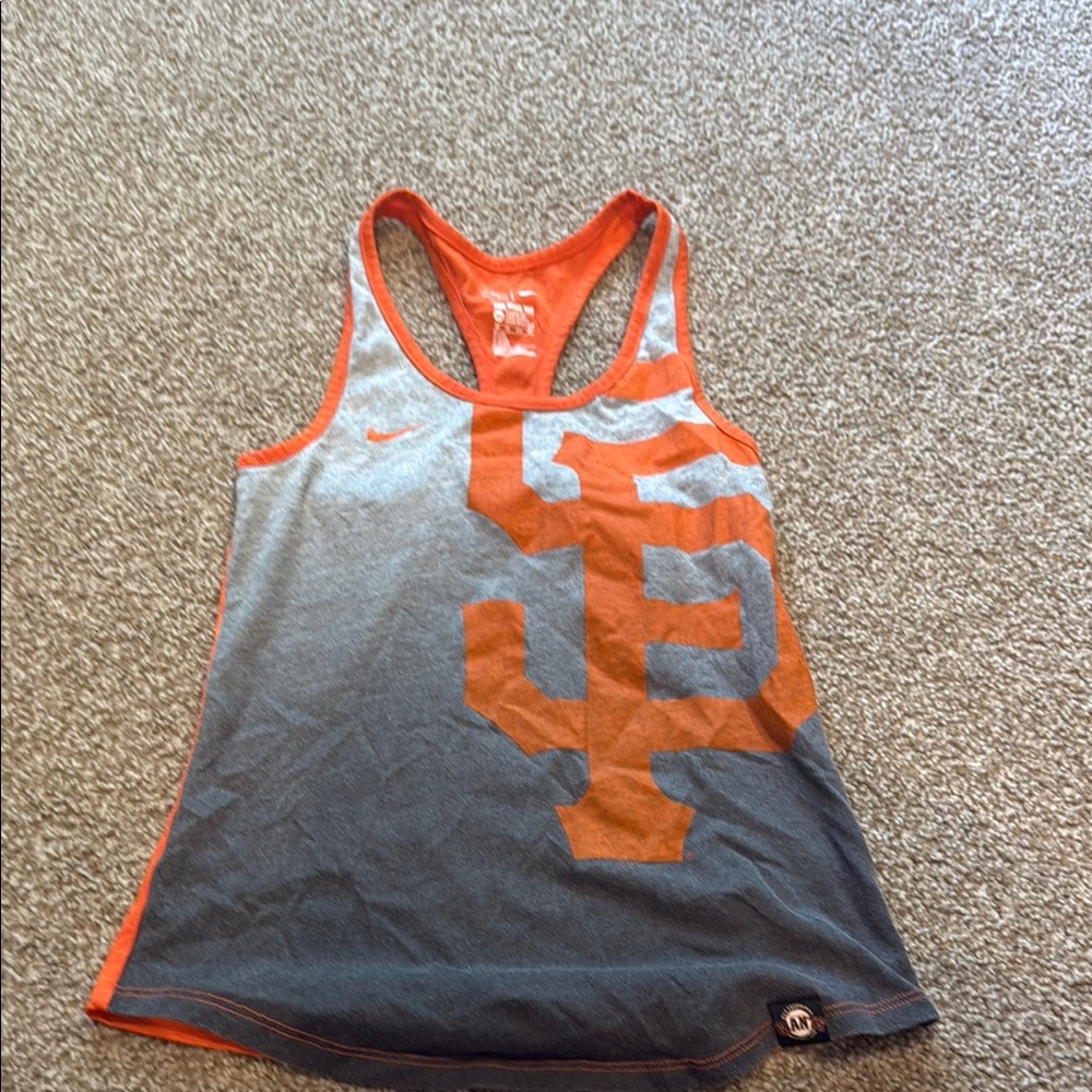 Nike Orange and Gray Tank Top